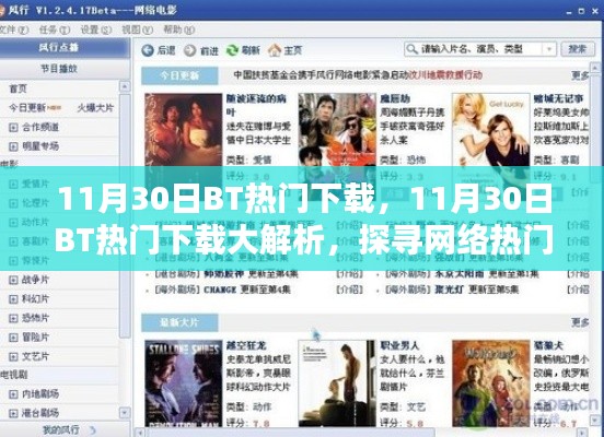 探尋網(wǎng)絡(luò)熱門資源，揭秘BT熱門下載大解析的秘訣（11月30日更新）