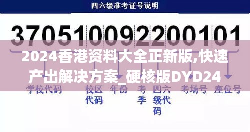 2024香港資料大全正新版,快速產(chǎn)出解決方案_硬核版DYD24.685