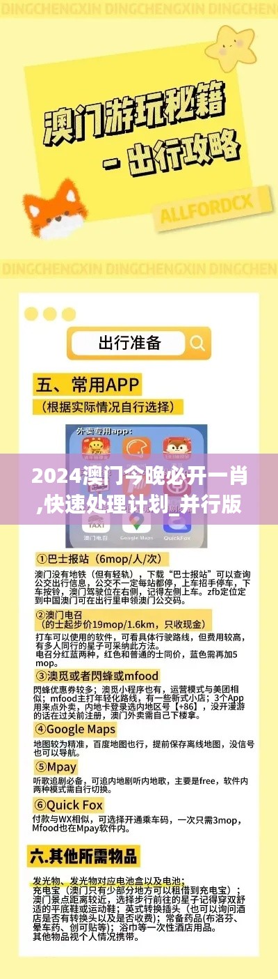 2024澳門今晚必開一肖,快速處理計劃_并行版UCN80.539
