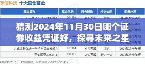 2024年證券收益憑證展望與解析，探尋未來之星，預測11月30日優(yōu)質(zhì)憑證