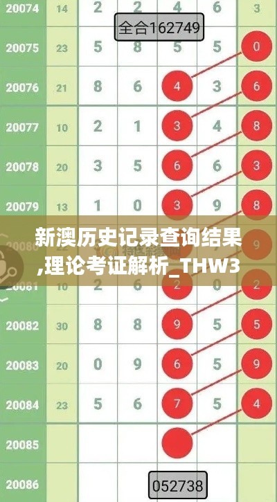新澳歷史記錄查詢結(jié)果,理論考證解析_THW3.686閃電版
