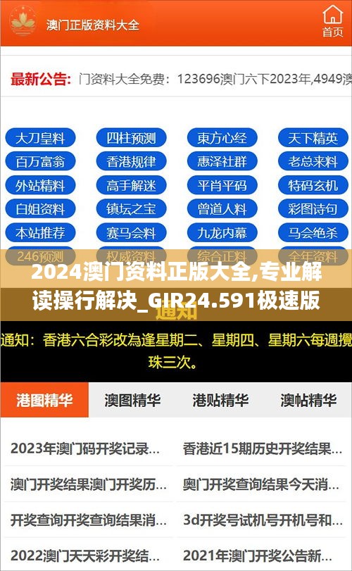 2024澳門(mén)資料正版大全,專(zhuān)業(yè)解讀操行解決_GIR24.591極速版