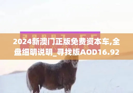 2024新澳門正版免費資本車,全盤細明說明_尋找版AOD16.923