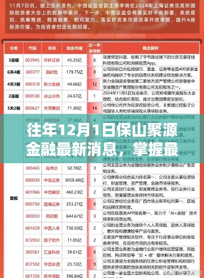 往年12月1日保山聚源金融資訊概覽，最新消息與全攻略獲取金融動(dòng)態(tài)