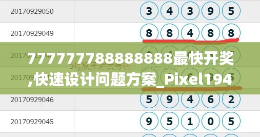 777777788888888最快開獎,快速設計問題方案_Pixel194.146-8