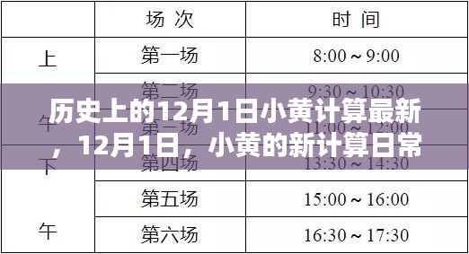 歷史上的12月1日，小黃的計(jì)算日常與暖心友情的最新篇章