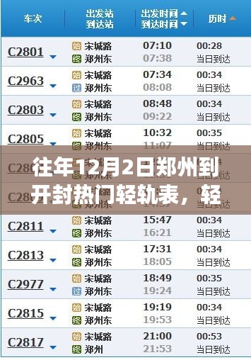 鄭州至開封輕軌，暖心時(shí)光里的友情之旅——?dú)v年十二月二日熱門輕軌紀(jì)實(shí)