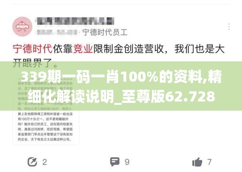 339期一碼一肖100%的資料,精細(xì)化解讀說(shuō)明_至尊版62.728-3