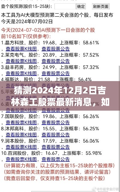 吉林森工股票最新消息預測與獲取指南，初學者與進階用戶一步指南（預測至2024年12月2日）