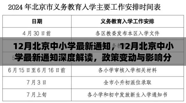 北京中小學(xué)十二月政策更新解讀，深度分析政策變動(dòng)與影響