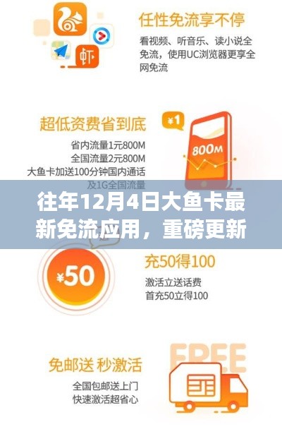 往年12月4日大魚卡掀起免流革新風(fēng)暴，引領(lǐng)科技生活新時代