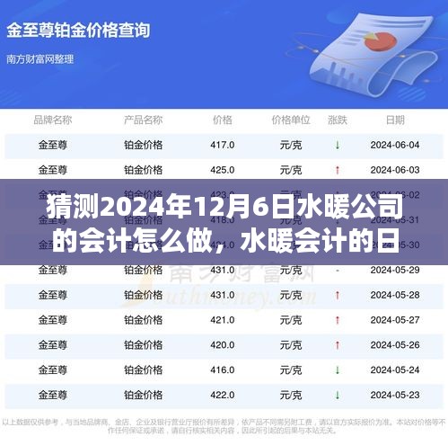 水暖公司會計日常，揭秘2024年12月6日的溫馨時光與會計操作之道