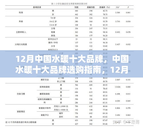 12月中國水暖十大品牌，中國水暖十大品牌選購指南，12月選購攻略與步驟詳解，初學者也能輕松掌握！
