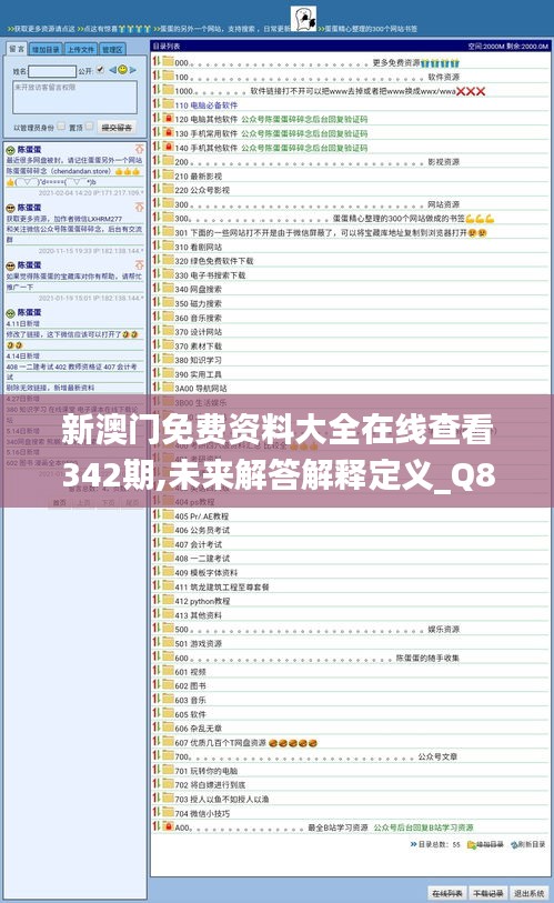 新澳門免費(fèi)資料大全在線查看342期,未來(lái)解答解釋定義_Q8.354