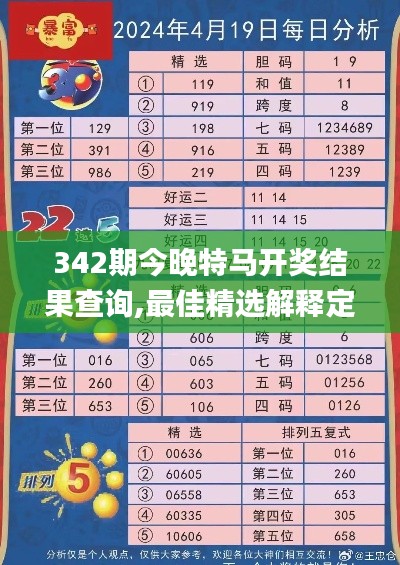 342期今晚特馬開(kāi)獎(jiǎng)結(jié)果查詢,最佳精選解釋定義_VIP2.870
