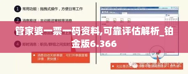 管家婆一票一碼資料,可靠評估解析_鉑金版6.366
