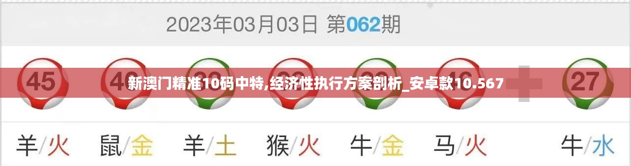 新澳門精準(zhǔn)10碼中特,經(jīng)濟(jì)性執(zhí)行方案剖析_安卓款10.567