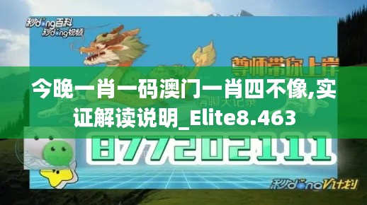 今晚一肖一碼澳門一肖四不像,實證解讀說明_Elite8.463