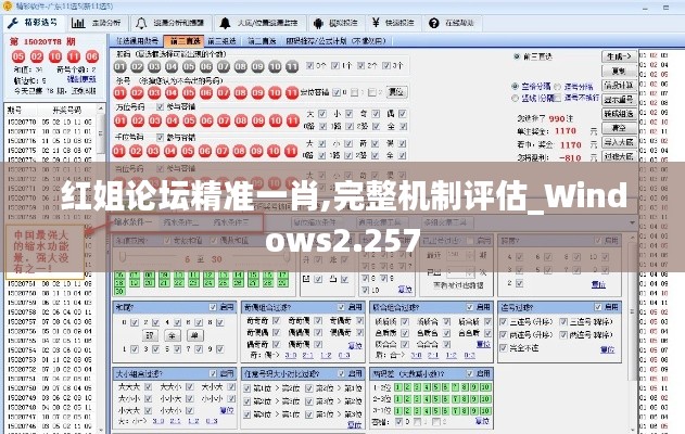 紅姐論壇精準一肖,完整機制評估_Windows2.257