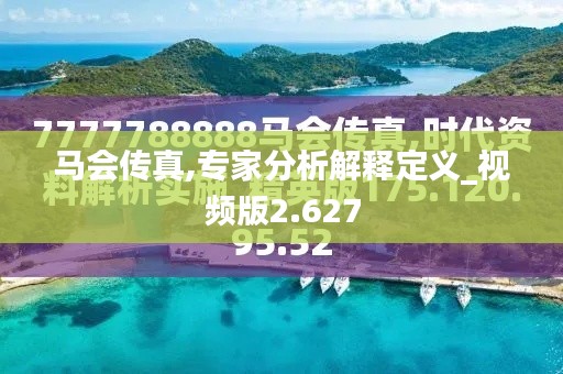 馬會傳真,專家分析解釋定義_視頻版2.627