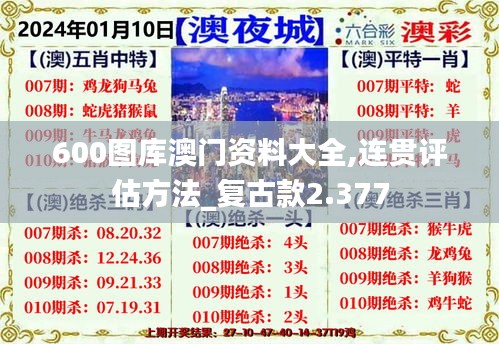 600圖庫澳門資料大全,連貫評估方法_復(fù)古款2.377