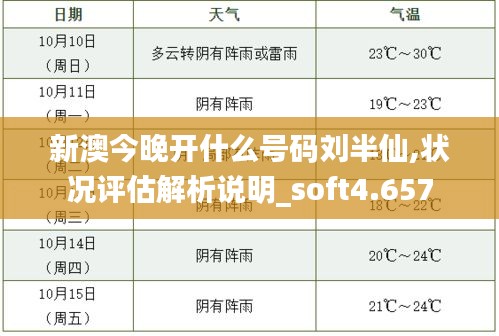 新澳今晚開什么號碼劉半仙,狀況評估解析說明_soft4.657