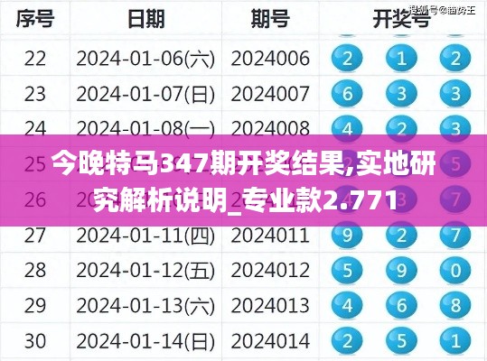 今晚特馬347期開獎結(jié)果,實地研究解析說明_專業(yè)款2.771
