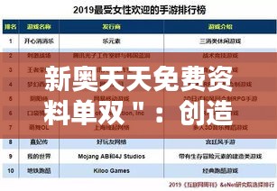 新奧天天免費資料單雙＂：創(chuàng)造無限可能的知識庫