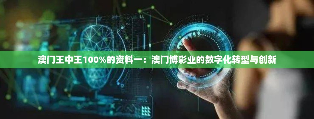 澳門王中王100%的資料一：澳門博彩業(yè)的數(shù)字化轉(zhuǎn)型與創(chuàng)新