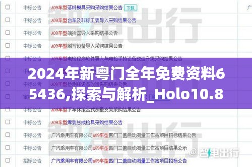 2024年新粵門(mén)全年免費(fèi)資料65436,探索與解析_Holo10.872