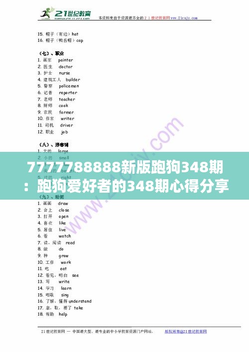 7777788888新版跑狗348期：跑狗愛好者的348期心得分享