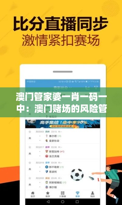 澳門(mén)管家婆一肖一碼一中：澳門(mén)賭場(chǎng)的風(fēng)險(xiǎn)管理與控制