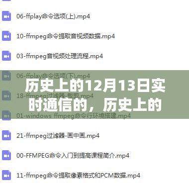 歷史上的十二月十三日，實時通信技術(shù)的演變與影響