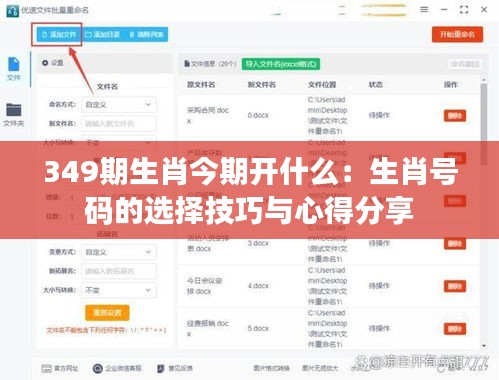 349期生肖今期開(kāi)什么：生肖號(hào)碼的選擇技巧與心得分享