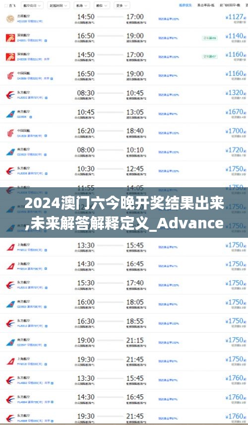 2024澳門六今晚開獎(jiǎng)結(jié)果出來,未來解答解釋定義_Advance7.388