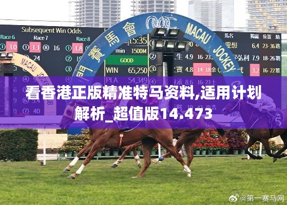看香港正版精準(zhǔn)特馬資料,適用計劃解析_超值版14.473