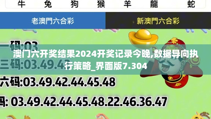 澳門六開獎結(jié)果2024開獎記錄今晚,數(shù)據(jù)導(dǎo)向執(zhí)行策略_界面版7.304