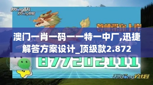 澳門一肖一碼一一特一中廠,迅捷解答方案設計_頂級款2.872