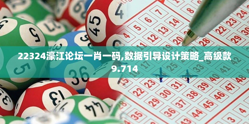 22324濠江論壇一肖一碼,數據引導設計策略_高級款9.714