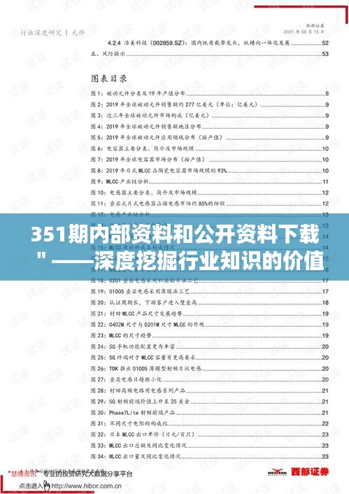 351期內(nèi)部資料和公開資料下載＂——深度挖掘行業(yè)知識的價(jià)值