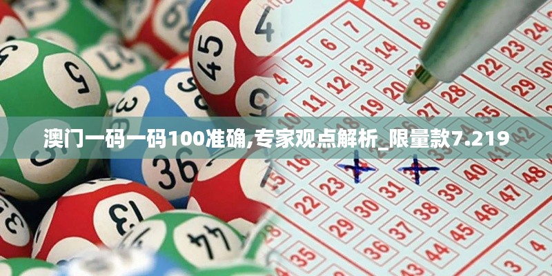 澳門一碼一碼100準確,專家觀點解析_限量款7.219
