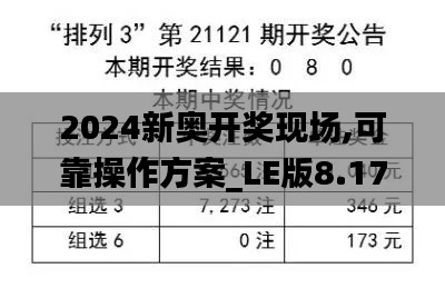 2024新奧開獎現(xiàn)場,可靠操作方案_LE版8.175
