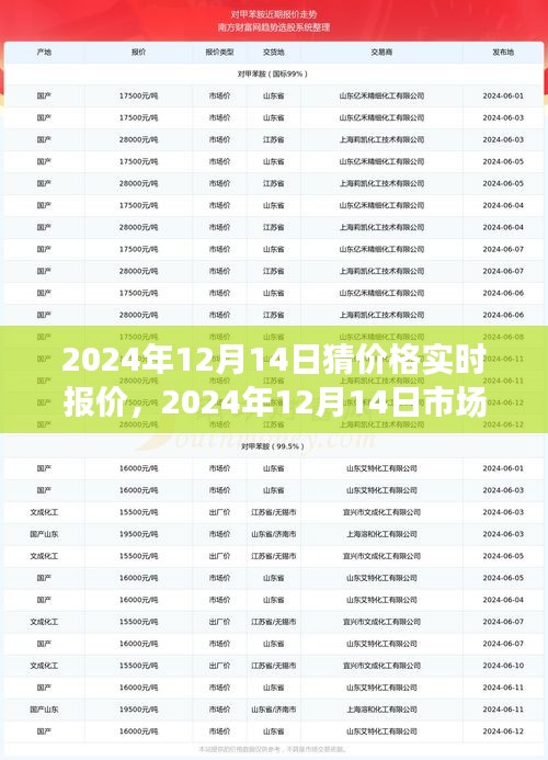 深度解析，2024年12月14日市場實(shí)時報價預(yù)測與價格走勢影響