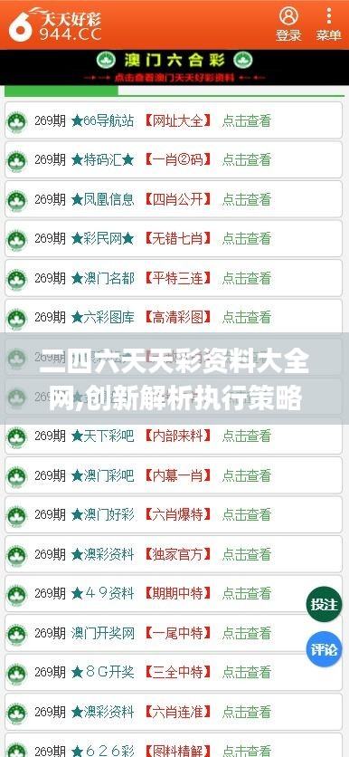 二四六天天彩資料大全網(wǎng),創(chuàng)新解析執(zhí)行策略_9DM1.964