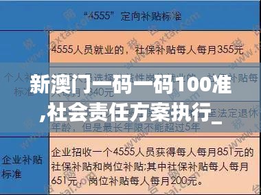 新澳門一碼一碼100準,社會責任方案執(zhí)行_輕量版1.678