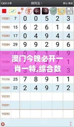 澳門今晚必開(kāi)一肖一特,綜合數(shù)據(jù)解析說(shuō)明_10DM13.537