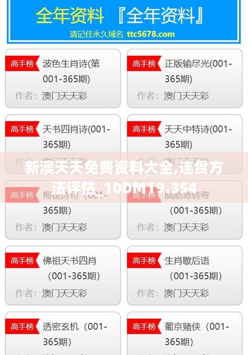 新澳天天免費資料大全,連貫方法評估_10DM19.354