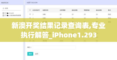 新澳開獎(jiǎng)結(jié)果記錄查詢表,專業(yè)執(zhí)行解答_iPhone1.293
