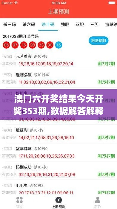 澳門(mén)六開(kāi)獎(jiǎng)結(jié)果今天開(kāi)獎(jiǎng)353期,數(shù)據(jù)解答解釋定義_理財(cái)版3.373