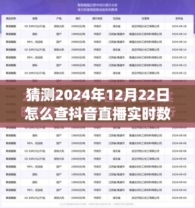 揭秘未來，探索之旅——2024年抖音直播實(shí)時(shí)數(shù)據(jù)預(yù)測(cè)與查詢指南（針對(duì)特定日期，12月22日）